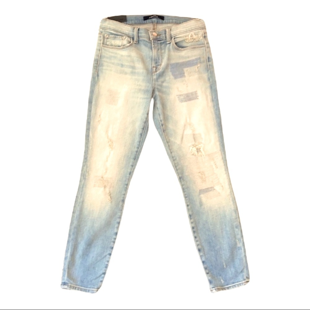 🆕 Distressed JBrand Lowrise Cropped Skinny 28